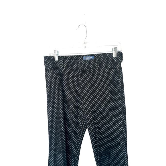 Old Navy Black Office Career Work Print‎ Office Work Pixie Ankle Pants Size 4 - Picture 4 of 10